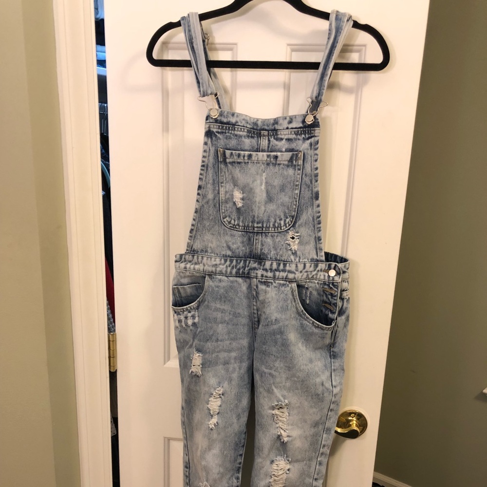 Denim overalls
